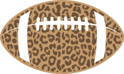 American football ball clipart image, cheetah skin design - free svg file for members