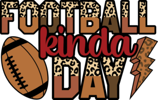 Football kinda day, leopard skin, sports tshirt design - free svg file for members
