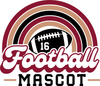 Mascot football, rainbow and ball, tshirt design - free svg file for members