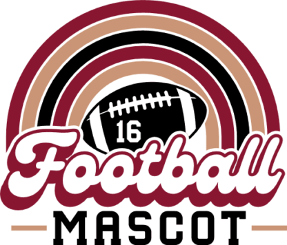 Mascot football, rainbow and ball, tshirt design - free svg file for members