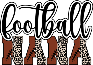 Football nana, leopard skin design, football lover grandma tshirt design - free svg file for members