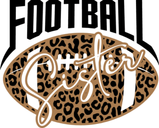 Football sister, American football ball, tshirt design for sis - free svg file for members