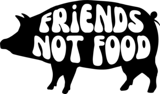 Vegetarian Life quotes, Pig, Friends, not food - free svg file for members