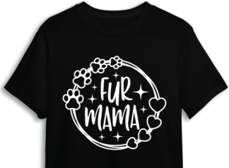 Fur mama, paws and hearts, pet lover mom tshirt design - free svg file for members