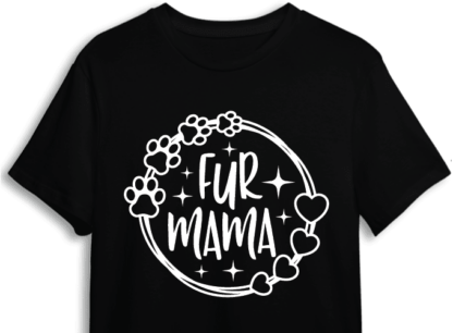 Fur mama, paws and hearts, pet lover mom tshirt design - free svg file for members