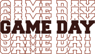 Game day, Tshirt design, echo stacked text - free svg file for members