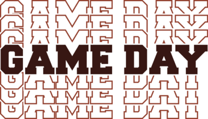 Game day, Tshirt design, echo stacked text - free svg file for members