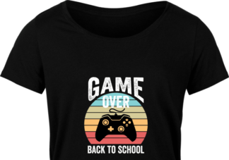 Funny kids tshirt design, Game over, back to school - free svg file for members