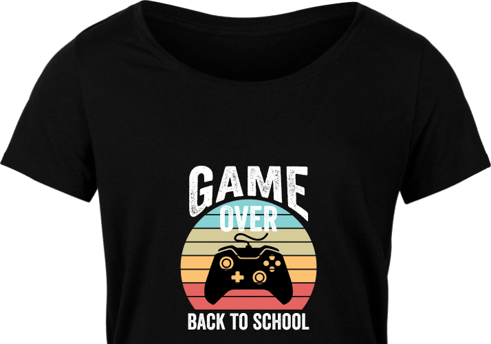 Funny kids tshirt design, Game over, back to school - free svg file for ...