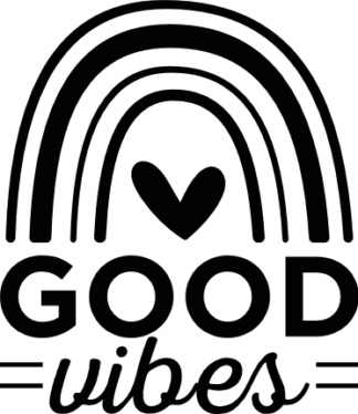 Good vibes, rainbow design, tshirt design - free svg file for members
