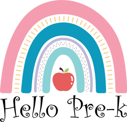 Hello pre-k, rainbow design, Back to school kids tshirt design - free svg file for members