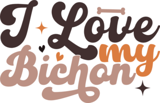 Gift for dogs lover, I love my bichon - free svg file for members