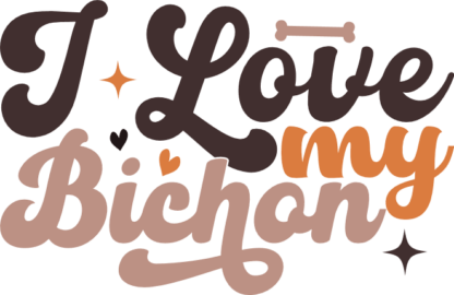 Gift for dogs lover, I love my bichon - free svg file for members