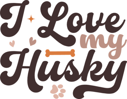 T shirt design for dogs lover, I love my husky - free svg file for members
