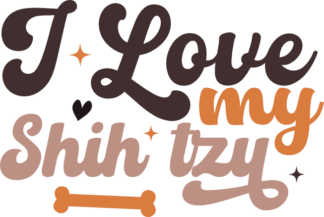 I love my shih tzu, dogs lover - free svg file for members
