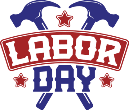 Labor day, crossed hammers, t-shirt design - free svg file for members