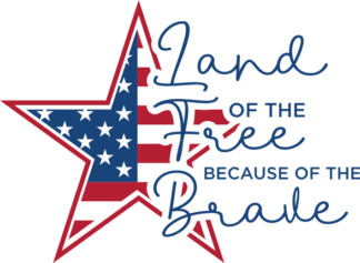 Land of the free because of the brave, 4th of july, patriotic shirt design - free svg file for members