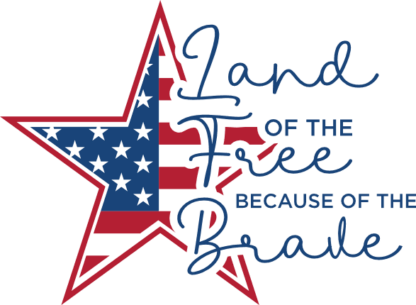 Land of the free because of the brave, 4th of july, patriotic shirt design - free svg file for members