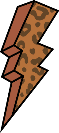Leopard skin design, flash lightning bolt, clipart image - free svg file for members