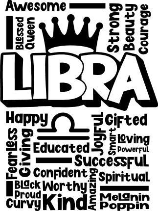 Libra zodiac sign, birthday tshirt design - free svg file for members