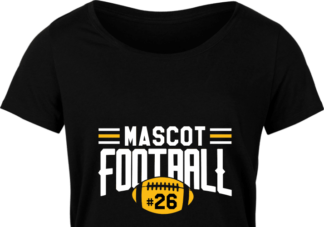 Mascot football, custom player number, tshirt design - free svg file for members