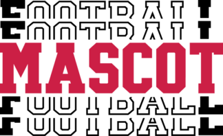 Mascot football, echo stacked text, football fan tshirt design - free svg file for members