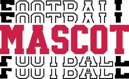 Mascot football, echo stacked text, football fan tshirt design - free svg file for members