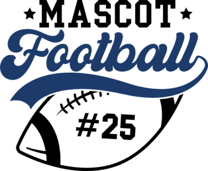 Mascot Football, Custom number tshirt design - free svg file for members