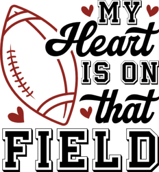 My heart is on that field, football lover tshirt design - free svg file for members