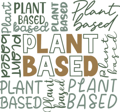 Plant based, vegetarian vegan tshirt design - free svg file for members