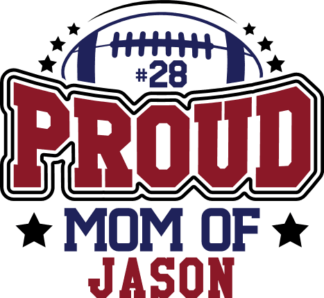 Proud mom of, personalized football t-shirt design - free svg file for members