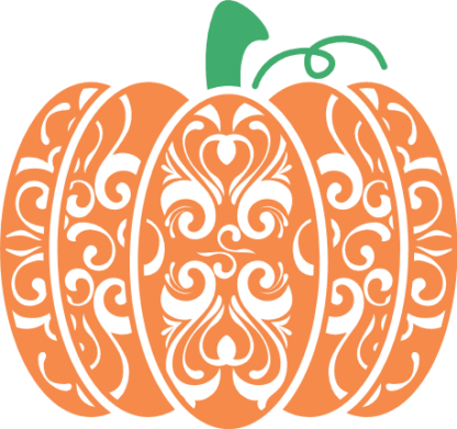 decorative Pumpkin clipart image, Autumn decor - free svg file for members