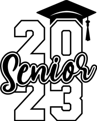 Senior 2023, graduation - free svg file for members