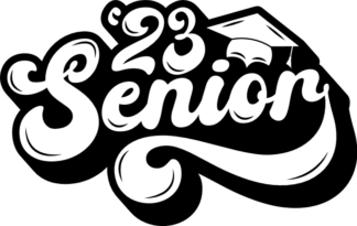 Senior 23, graduation tshirt design - free svg file for members