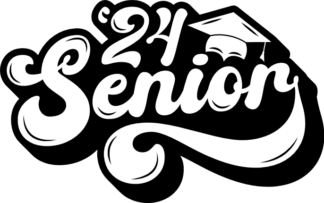 Graduation tshirt design, Senior 24 - free svg file for members