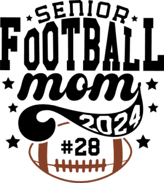 Football fan tshirt design, Personalized senior football mom 2023 - free svg file for members