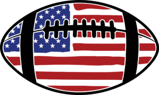 American football ball in USA Flag colors clipart image - free svg file for members
