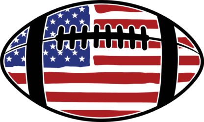 American football ball in USA Flag colors clipart image - free svg file for members