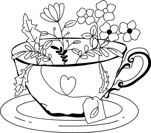 I love coffee, mug clipart image, gift for coffee lover - free svg file for  members - SVG Heart