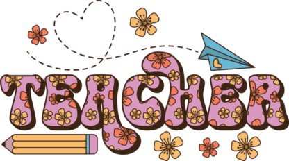Floral Teacher sign, tshirt design for teacher - free svg file for members