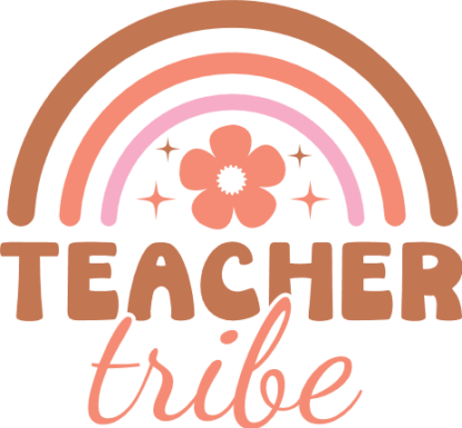 Teacher tribe, rainbow design, t-shirt design for teacher - free svg file for members