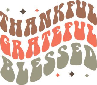 Thankful, grateful, blessed, thanksgiving t shirt design - free svg file for members