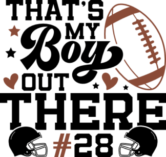 Thats my boy out there, Custom number, parents football day tshirt design - free svg file for members