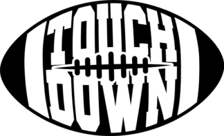 Touchdown sign, American football ball - free svg file for members
