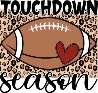 Touchdown season, leopard skin, football lover tshirt design - free svg file for members