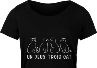 Un deux trois cat, t shirt design for cats lover - free svg file for members