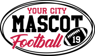 Personalized Mascot football, custom city name and team player number tshirt design - free svg file for members