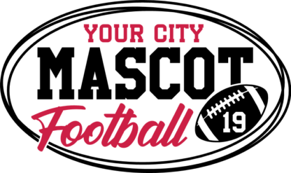 Personalized Mascot football, custom city name and team player number tshirt design - free svg file for members