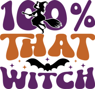 100% that witch, Halloween sweatshirt design - free svg file for members