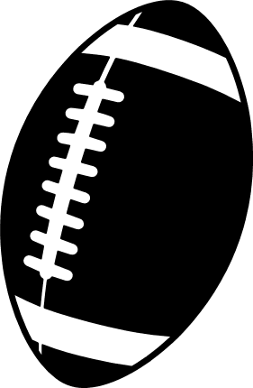 American football ball silouette, clipart image - free svg file for members
